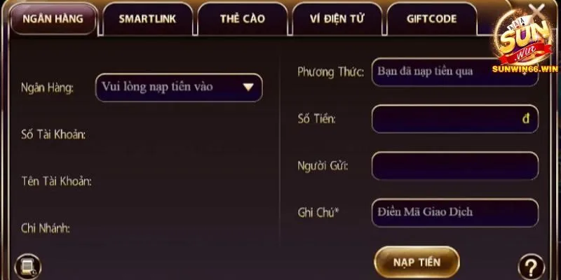 Nạp tiền Sunwin để có cơ hội nhận thêm thu nhập cực khủng